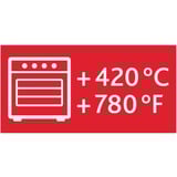 Emsa CLIP & CLOSE N10408 Rectangular Caja 0,85 L Transparente 1 pieza(s) transparente/Rojo, Caja, Rectangular, 0,85 L, Transparente, Vidrio, 420 °C