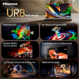 Hisense 100UR8DS RGB MiniLED, Televisor LED negro/Gris oscuro