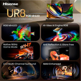 Hisense 100UR8DS, Televisor LED negro/Gris oscuro
