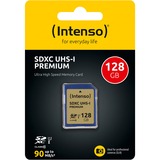 Intenso SDXC 128GB UHS-I Clase 10, Tarjeta de memoria 128 GB, SDXC, Clase 10, UHS-I, 90 MB/s, Class 1 (U1)