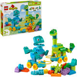 LEGO DUPLO Dinosaurios sobre Ruedas 3en1, Juegos de construcción Juego de construcción, 3 año(s), Plástico, 108 pieza(s), 1,77 kg
