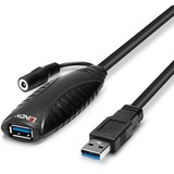 Lindy 43156 cable USB 10 m USB 3.2 Gen 1 (3.1 Gen 1) USB A Negro, Cable alargador negro, 10 m, USB A, USB A, USB 3.2 Gen 1 (3.1 Gen 1), 5000 Mbit/s, Negro
