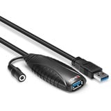 Lindy 43156 cable USB USB 3.2 Gen 1 (3.1 Gen 1) 10 m USB A Negro, Cable alargador negro, 10 m, USB A, USB A, USB 3.2 Gen 1 (3.1 Gen 1), 5 Gbit/s, Negro