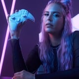 PDP 052-002-WH mando y volante Violeta, Blanco RF/USB Gamepad Analógico/Digital PC, PlayStation 4, PlayStation 5 blanco, Gamepad, PC, PlayStation 4, PlayStation 5, Cruceta, Analógico/Digital, 5 ms, Inalámbrico y alámbrico