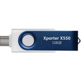 Patriot Xporter X550 128GB, Lápiz USB azul/blanco