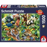 Schmidt Spiele Rompecabezas Mundo animal colorido, Puzzle 
