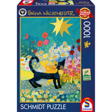 Schmidt Spiele Rosina Wachtmeister: Gato en el mar de flores, Puzzle 