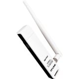 TP-Link TL-WN722N adaptador y tarjeta de red WLAN 150 Mbit/s, Adaptador Wi-Fi blanco, Inalámbrico, USB, WLAN, Wi-Fi 4 (802.11n), 150 Mbit/s, Negro, Blanco, Minorista