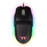 Thermaltake Argent M5 RGB ratón Ambidextro USB tipo A Óptico 16000 DPI, Ratones para gaming negro, Ambidextro, Óptico, USB tipo A, 16000 DPI, Negro