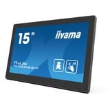 iiyama ProLite TW1523AS-B1P pantalla para PC 39,6 cm (15.6") 1920 x 1080 Pixeles Full HD LED Pantalla táctil Multi-usuario Negro, Monitor LED negro, 39,6 cm (15.6"), 1920 x 1080 Pixeles, Full HD, LED, 30 ms, Negro