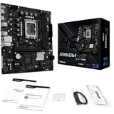 ASRock B860M-H2, Placa base negro