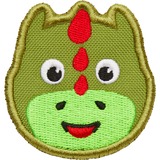 Affenzahn AFZ-BDG-001-022, Parche verde/Rojo