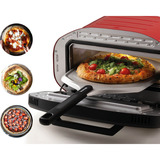 Ariete Horno para pizza DA GENNARO, Horno de pizza rojo/Acero fino
