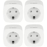 Bosch 8750001300X4, Toma de corriente con interruptor blanco
