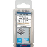Bosch Broca helicoidal de acero inoxidable HSS-Co PRO, Ø 4,5mm, Taladro 
