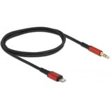 DeLOCK 86586 cable de audio 0,5 m 3,5mm Lightning Negro, Rojo negro/Rojo, 3,5mm, Macho, Lightning, Macho, 0,5 m, Negro, Rojo