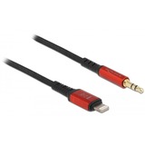 DeLOCK 86586 cable de audio 0,5 m 3,5mm Lightning Negro, Rojo negro/Rojo, 3,5mm, Macho, Lightning, Macho, 0,5 m, Negro, Rojo