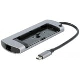 DeLOCK 87767 base para portátil y replicador de puertos Alámbrico USB 3.2 Gen 1 (3.1 Gen 1) Type-C Gris, Estación de acoplamiento gris, Alámbrico, USB 3.2 Gen 1 (3.1 Gen 1) Type-C, 100 W, 1.4/2.2, 10,100,1000 Mbit/s, Gris