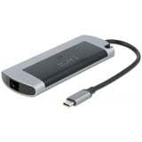 DeLOCK 87767 base para portátil y replicador de puertos Alámbrico USB 3.2 Gen 1 (3.1 Gen 1) Type-C Gris, Estación de acoplamiento gris, Alámbrico, USB 3.2 Gen 1 (3.1 Gen 1) Type-C, 100 W, 1.4/2.2, 10,100,1000 Mbit/s, Gris