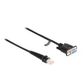DeLOCK Cable en espiral RJ-50 enchufe > D-Sub 9 hembra negro