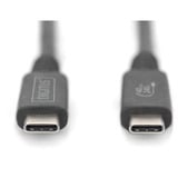 Digitus Cable USB4 Gen 3x2, conector USB-C > conector USB-C, 40Gbit/s negro
