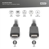 Digitus Cable USB4 Gen 3x2, conector USB-C > conector USB-C, 40Gbit/s negro