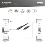 Digitus Cable USB4 Gen 3x2, conector USB-C > conector USB-C, 40Gbit/s negro
