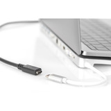 Digitus Cable de extensión USB 2.0, conector USB-C > puerto USB-C, Cable alargador negro