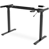 Digitus Estructura de mesa ajustable en altura eléctrica, motor simple, 2 niveles, Soporte negro