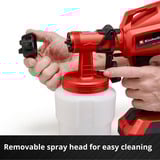 EINHELL Sistema de pulverización de pintura a batería Power X-Change TC-SY 18/60 Li-Solo, 18 Voltios, Arma de aerosol rojo/Negro