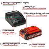 EINHELL Soplador de hojas profesional a batería GP-LB 18/200 LI, 18 Voltios rojo/Negro