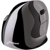Evoluent VerticalMouse D Wireless, Ratón negro/Plateado