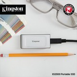 Kingston XS2000 1000 GB Negro, Plata, Unidad de estado sólido plateado/Negro, 1000 GB, USB Tipo C, 3.2 Gen 2 (3.1 Gen 2), 2000 MB/s, Negro, Plata