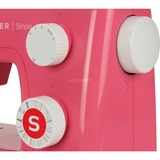 Singer Simple 3223R Máquina de coser semiautomática Electromecánica rosa neón, Rojo, Máquina de coser semiautomática, Costura, Paso 4, Giratorio, 5 mm