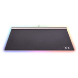 Thermaltake Argent MP1 RGB Alfombrilla de ratón para juegos Negro, Titanio, Almohadilla de ratón para juegos negro, Negro, Titanio, Monocromo, Aluminio, Caucho, USB con suministro de corriente, Base antiderrapante, Alfombrilla de ratón para juegos