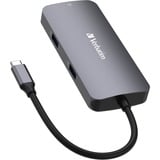 Verbatim CMH-05 USB Tipo C 5000 Mbit/s Plata, Estación de acoplamiento gris, USB Tipo C, HDMI, RJ-45, USB 3.2 Gen 1 (3.1 Gen 1) Type-C, USB Tipo C, 5000 Mbit/s, 60 Hz, Plata, Acrilonitrilo butadieno estireno (ABS), Aluminio