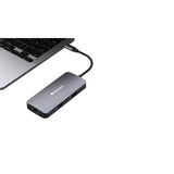 Verbatim CMH-05 USB Tipo C 5000 Mbit/s Plata, Estación de acoplamiento gris, USB Tipo C, HDMI, RJ-45, USB 3.2 Gen 1 (3.1 Gen 1) Type-C, USB Tipo C, 5000 Mbit/s, 60 Hz, Plata, Acrilonitrilo butadieno estireno (ABS), Aluminio