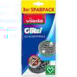 Vileda Espiral para fregar Glitzi, set de 3, Esponja acero fino
