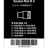 Wera Barra magnética para dados B 4 Zyklop Juego de dados para llave de vaso 3/8", Llave de tubo negro/Verde