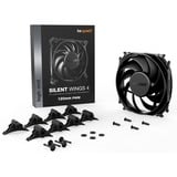 be quiet! SILENT WINGS 4 | 120mm PWM Carcasa del ordenador Ventilador 12 cm Negro 1 pieza(s) negro, Ventilador, 12 cm, 1600 RPM, 18,9 dB, 48,7 cfm, 82,74 m³/h