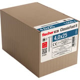 fischer Tornillo para aglomerado ClassicFast II 4,0x25 cabeza avellanada TX 