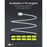 goobay Cable de parche ultraflexible Cat.6a slim, U/FTP blanco