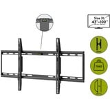 goobay Soporte de pared para TV Basic FIXED (XL) negro