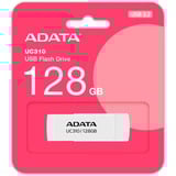 ADATA UC310 unidad flash USB 128 GB USB tipo A 3.2 Gen 1 (3.1 Gen 1) Blanco, Lápiz USB blanco, 128 GB, USB tipo A, 3.2 Gen 1 (3.1 Gen 1), 100 MB/s, Girar, Blanco