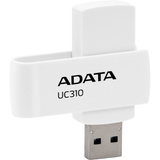 ADATA UC310 unidad flash USB 128 GB USB tipo A 3.2 Gen 1 (3.1 Gen 1) Blanco, Lápiz USB blanco, 128 GB, USB tipo A, 3.2 Gen 1 (3.1 Gen 1), 100 MB/s, Girar, Blanco