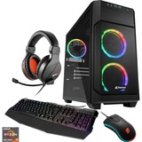 ALTERNATE Gaming-PC negro/Transparente