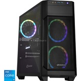 ALTERNATE SE-INT-007, Gaming-PC negro/Transparente
