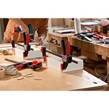BESSEY 2x sargento de una mano EZS11-4 SET, Gato negro/Rojo