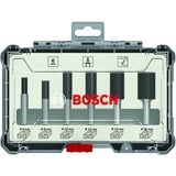 Bosch 2607017465 Juego de fresas 6 pieza(s) Juego de fresas, 6 mm, 6 pieza(s), 54, 50, 60, 60, 60, 60 mm, 20, 20, 30, 30, 30, 30 mm, 6, 8, 10, 12, 16, 20 mm