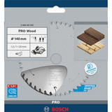 Bosch 2608837672 hoja de sierra circular 14 cm 1 pieza(s) Punta de carburo de tungsteno (TCT), Madera, 14 cm, 2 cm, 10500 RPM, Bosch